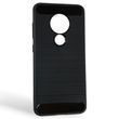 Чехол для телефона Nokia 7.2 карбоновый противоударный с высокими бортами черный