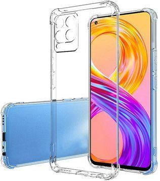 Чохол для Realme 8 Pro з бронь кутами протиударний прозорий із захистом камери (силікон TPU, реалми 8 про) 0061592 фото
