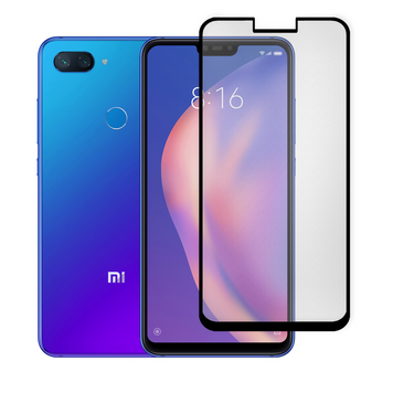 Защитное стекло МАТОВОЕ для телефона Xiaomi Mi 8 Lite противоударное полноэкранное на сяоми ми 8 лайт черное 0039074 фото