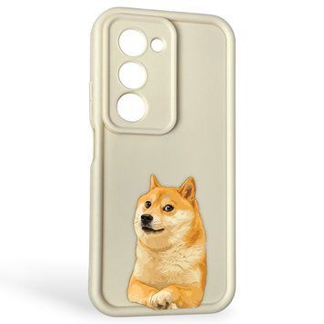 Чохол силіконовий Soft Touch з 3D принтом мему сібу для Xiaomi Redmi 15 5G Global молочний (Повний захист камери) 0048145 фото