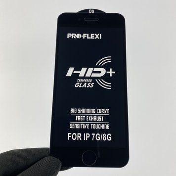 Защитное стекло для телефона Apple iPhone 8 противоударное полноэкранное на айфон 8 чёрное 0001050 фото