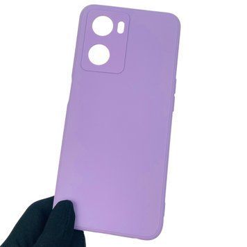 Чехол для OPPO A77s 4G однотонный с квадратными гранями с защитой камеры на оппо а77с 4г сиреневый 0001250 фото
