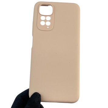Чохол для Xiaomi Redmi Note 11S силіконовий з мікрофіброю нековзний на сяомі редмі нот 11с пудровий 0032691 фото