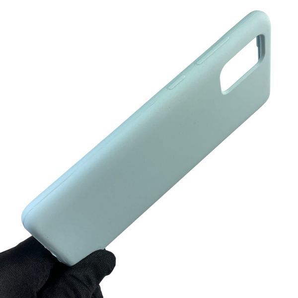 Чехол для Samsung Galaxy A71 (SM-A715F) силиконовый с микрофиброй нескользящий на самсунг а71 голубой 0032106 фото