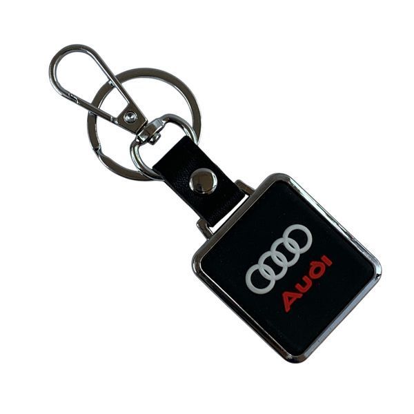 Брелок на ключи с логотипом Audi с покрытием soft-touch (металл, карабин) 0061312 фото