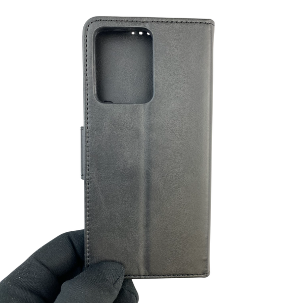 Чехол-книжка для телефона Xiaomi Redmi Note 12 4G кожанная с магнитной застежкой на сяоми редми нот 12 4г черна 0025403 фото