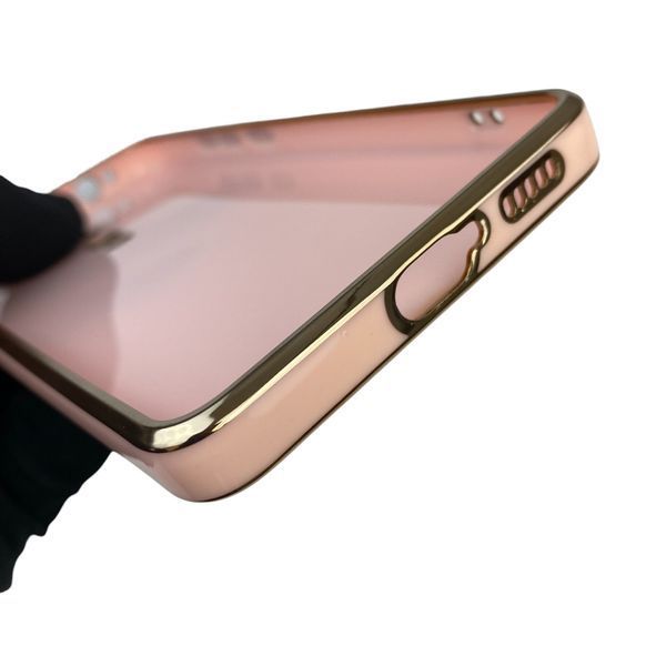Чохол для Xiaomi Mi 9T глянцевий із захистом камери із золотою окантовкою на сяомі мі 9т пудровий gs1 0019881 фото