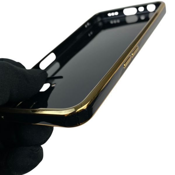 Чехол для OPPO A96 4G с кольцом MagSafe с золотой окантовкой на оппо а96 черный gs1 0022230 фото