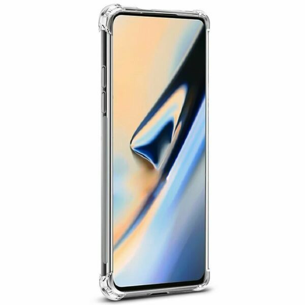 Чохол для OnePlus 7 з бронь кутами і бортами вище екрана прозорий (ванплюс 7) 0061559 фото