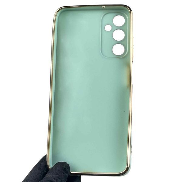 Чохол для Samsung Galaxy A05S (SM-A057) жіночий із золотою окантовкою із захистом камери на самсунг а05с м'ятний 0012197 фото