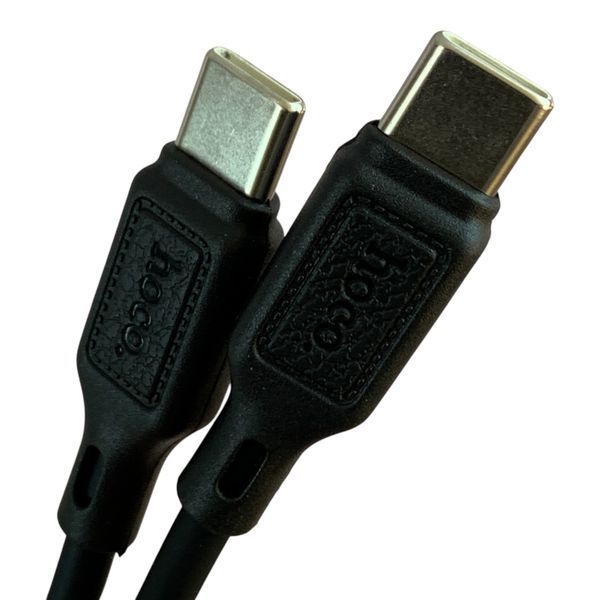 Кабель Hoco X90 Type-C &ndash; Type-C 60W 1 м чёрный (силиконовый, PD 3A) 0062557 фото