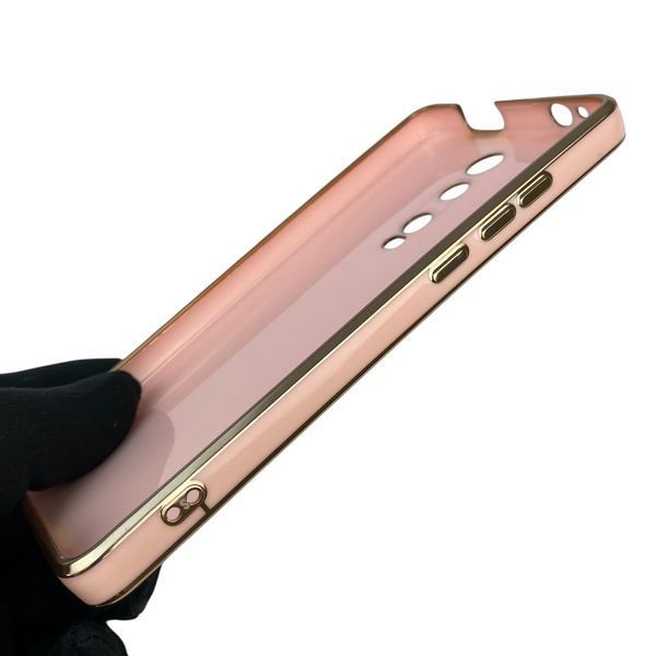 Чохол для Xiaomi Mi 9T глянцевий із захистом камери із золотою окантовкою на сяомі мі 9т пудровий gs1 0019881 фото