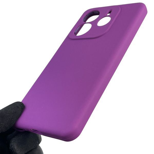 Чехол для Xiaomi Redmi Note 14 5G силиконовый с микрофиброй нескользящий на сяоми редми нот 14 5г фиолетовый 0032759 фото