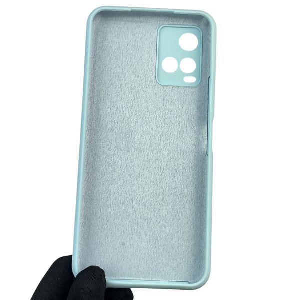 Чохол для Vivo Y21 силіконовий з мікрофіброю нековзний на віво у21 блакитний 0032326 фото