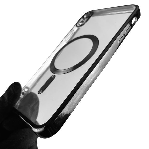 Чехол для Apple Iphone XR с линзами для камеры с магнитом магсейф на айфон хр чёрный 0002813 фото