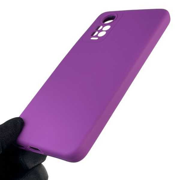 Чехол для Xiaomi Redmi Note 11 Pro 4G силиконовый с микрофиброй на сяоми редми нот 11 про 4г фиолетовый 0032679 фото