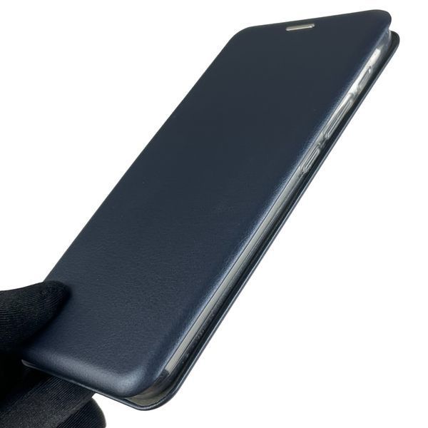 Чехол-книжка для Motorola Moto E30 с подставкой на моторола е30 тёмно-синяя 0000800 фото