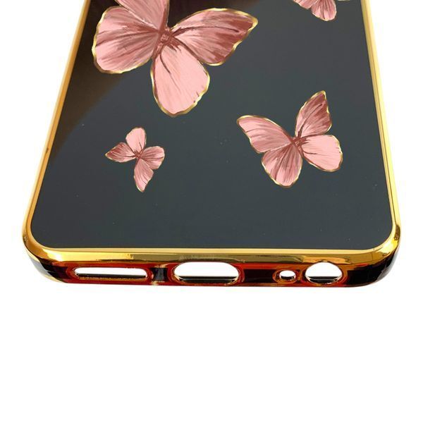 Чохол для TECNO Spark Go 2024 (BG6) з принтом золоті метелики глянцевий із захистом камери із золотою окантовкою 0059492 фото