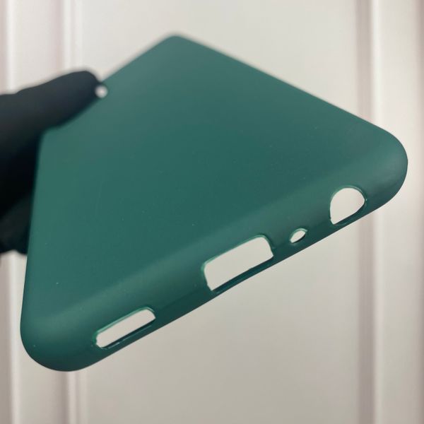 Чехол для Samsung Galaxy M22 4G SM-M225F однотонный матовый силиконовый на самсунг м22 4г тёмно-зелёный 0000145 фото