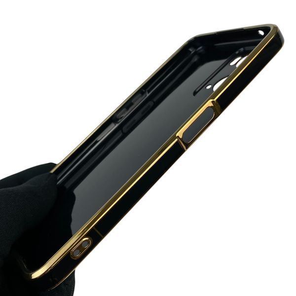 Чехол для OPPO A96 4G с кольцом MagSafe с золотой окантовкой на оппо а96 черный gs1 0022230 фото