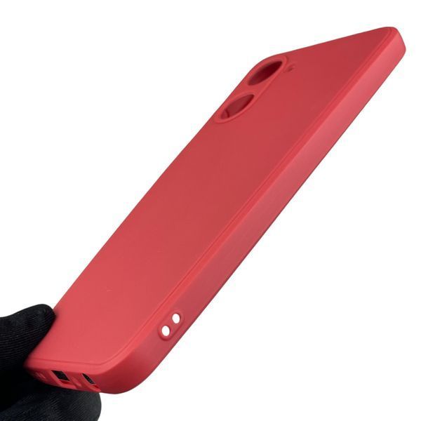 Чохол для Realme 10 4G з квадратними гранями із захистом камери на реалмі 10 4г червоний 0012477 фото