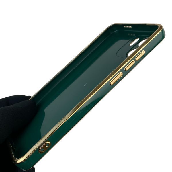 Чехол для Xiaomi Redmi A2 с защитой камеры с золотой окантовкой на редми а2 темно-зелёный gs1 0020338 фото