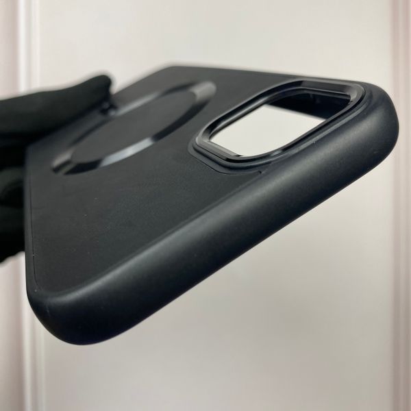 Чохол для Apple iPhone 11 шкіряний з MagSafe з мікрофіброю на айфон 11 чорний 0000245 фото