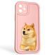 Чехол силиконовый оригинальный Soft Touch с 3D принтом мема сибу для Apple iPhone 12 розовый (Полная защита камеры) 0047297 фото 1