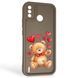 Чохол силіконовий Soft Touch з 3D принтом милий ведмедик для Tecno Spark 6 Go (KE5) коричневий (Повний захист камери) 0045018 фото 1