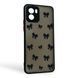 Чехол для телефона Vivo Y15S с 3D принтом бантиков с высокими бортами на виво у15с черный 0033578 фото 1