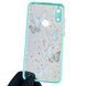 Чехол для Huawei Y6 2019 с блёстками с бабочками на хуавей у6 2019 бирюзовый 0037533 фото 2