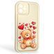 Чехол силиконовый оригинальный Soft Touch с 3D принтом милый мишка для Apple iPhone 12 молочный (Полная защита камеры) 0043197 фото 1