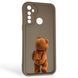 Чехол силиконовый Soft Touch с 3D принтом смешного теда мишки для Realme 5s коричневый (Полная защита камеры) 0049308 фото 1