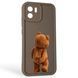 Чехол силиконовый Soft Touch с 3D принтом смешного теда мишки для Xiaomi Redmi A1 коричневый (Полная защита камеры) 0049253 фото 1