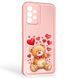 Чехол силиконовый Soft Touch с 3D принтом милый мишка для Samsung Galaxy A32 4G (SM-A325F) розовый (Полная защита камеры) 0044798 фото 1