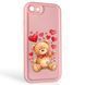 Чохол силіконовий Soft Touch з 3D принтом милий ведмедик для Apple iPhone 7 рожевий (Повний захист камери) 0044963 фото 1