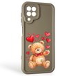 Чехол силиконовый оригинальный Soft Touch с 3D принтом милый мишка для Samsung Galaxy M22 4G (SM-M225F) коричневый (Полная защита камеры) 0043416 фото