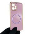 Чехол для Realme 9 Pro Plus с кольцом MagSafe с золотой окантовкой на реалми 9 про плюс черничный gs1