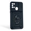 Чехол противоударный для Samsung Galaxy M31 (SM-M315F) с магнитной пластиной со шторкой на камере черный