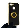Чохол для OPPO A5S з кільцем-підставкою із золотою окантовкою на оппо а5с чорний gs1 0020961 фото