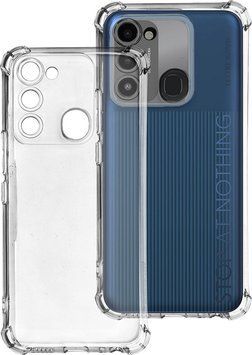 Чохол для Tecno Spark Go (KG5m) з бронь кутами і бортами вище екрана прозорий із захистом камери (тесно спарк го кг5м) 0061661 фото