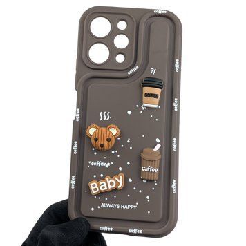 Чехол для Xiaomi Redmi 12 4G с 3д рисунком детский женский объёмный на сяоми редми 12 4г коричневый 0013361 фото