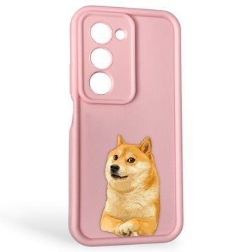 Чохол силіконовий Soft Touch з 3D принтом мему сібу для Xiaomi Redmi 15 5G Global рожевий (Повний захист камери) 0048146 фото