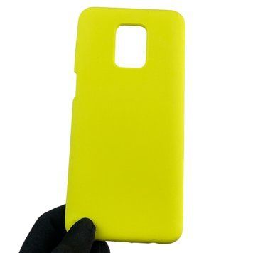 Чехол для Xiaomi Redmi Note 9S силиконовый с микрофиброй нескользящий на сяоми редми нот 9с желтый 0032824 фото