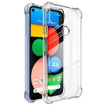 Чехол-накладка для Google Pixel 5A прозрачная с бронь углами противоударная (гугл пиксель 5а) 0061383 фото