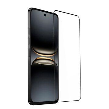 Защитное стекло для телефона Tecno Spark 40 Pro 4G (KM6) противоударное на весь экран прозрачное с черной рамкой 0053819 фото