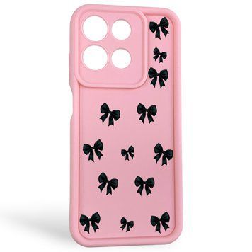 Чохол силіконовий Soft Touch з 3D принтом для Motorola G17 Power рожевий (Повний захист камери) 0057368 фото