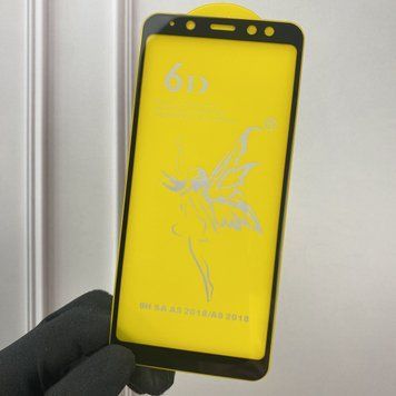 Захисне скло для телефону Samsung Galaxy A8 2018 SM-A530 протиударне повноекранне на самсунг а8 2018 а530 чорне 0000650 фото