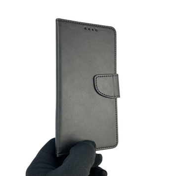 Чехол-книжка для телефона Xiaomi POCO C40 кожанная с магнитной застежкой на сяоми поко с40 черна 0025571 фото