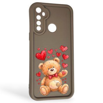 Чехол силиконовый Soft Touch с 3D принтом милый мишка для Realme 6i коричневый (Полная защита камеры) 0044914 фото